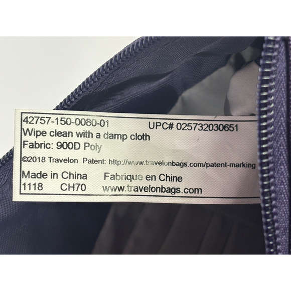 Travelon Anti-Theft Classic Crossbody Bucket Bag Purple Travel Vacation - Picture 13 of 16